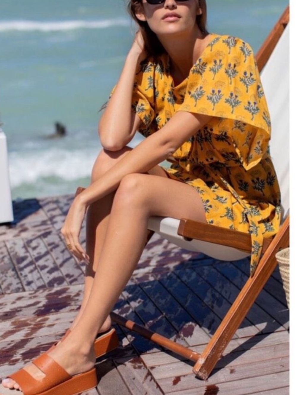 NWT Emerson Fry Basalie Dress Marigolds Yellow Size Small - Picture 4 of 9